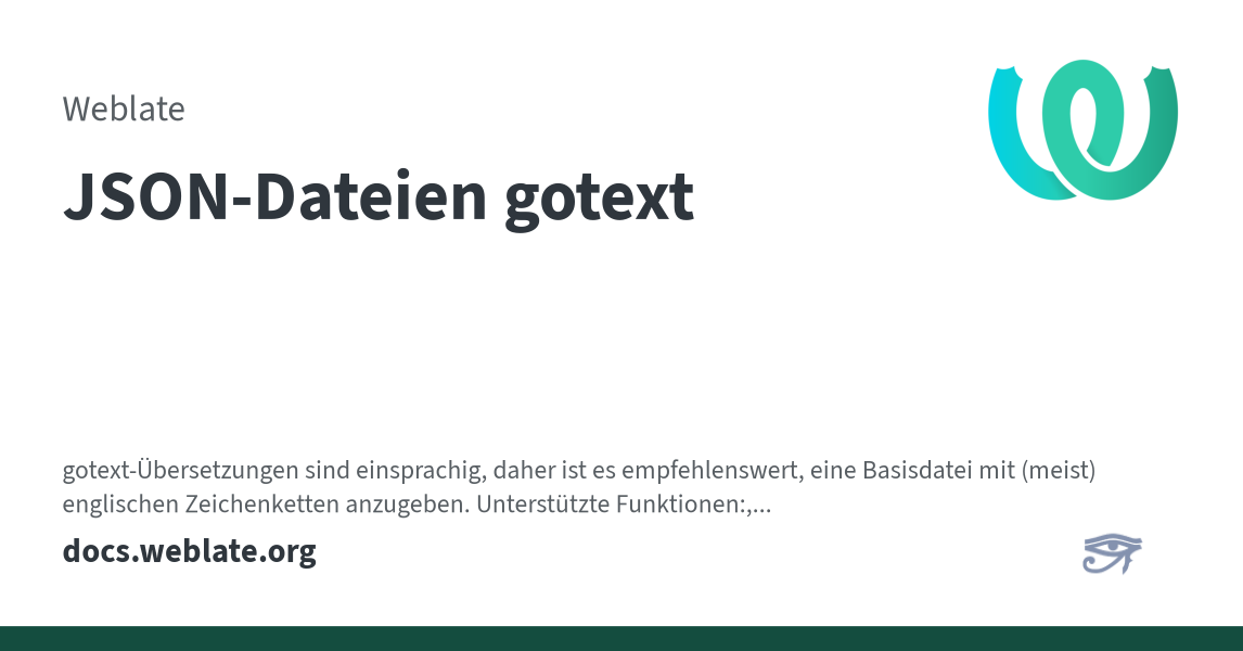 Gotext Gui JSON-Dateien gotext - Weblate 2026.8 Dokumentation